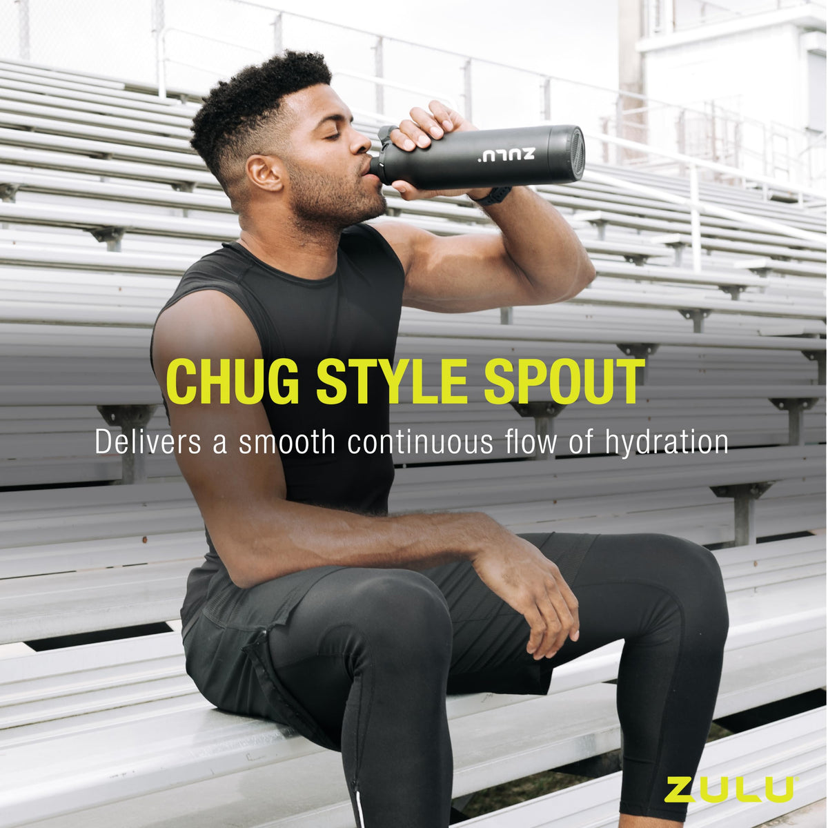 Zulu Ace 24oz leak-proof lid prevents spills during travel.