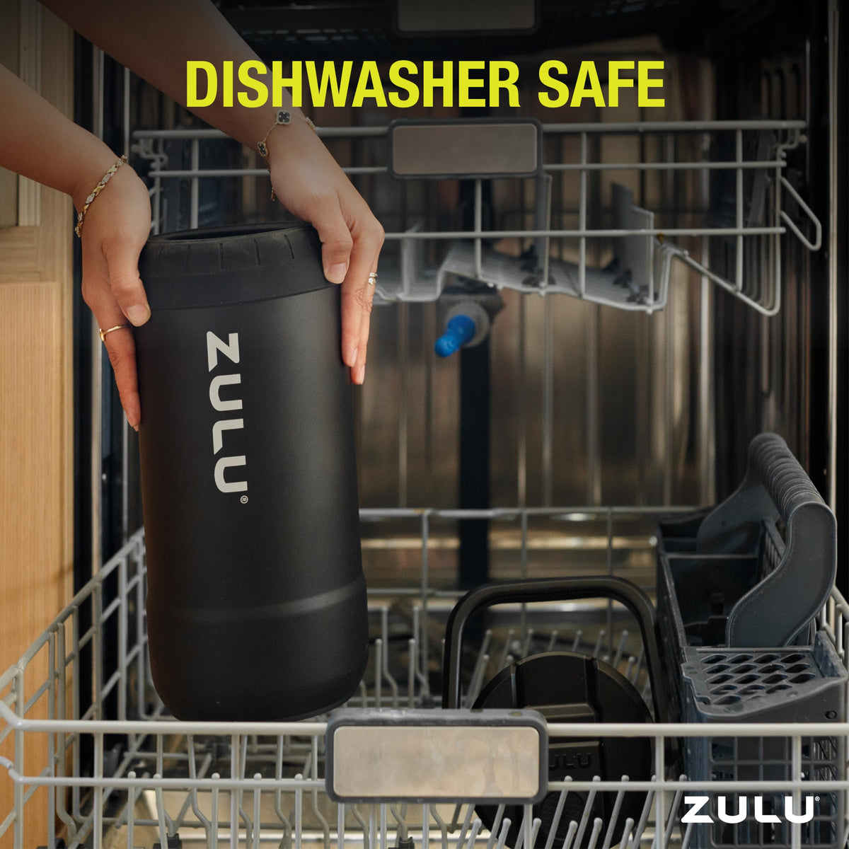 ZULU Goals top rack dishwasher safe lid for easy cleaning