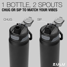 ZULU Powerfill Pro 24oz bottle dishwasher safe for easy cleaning.