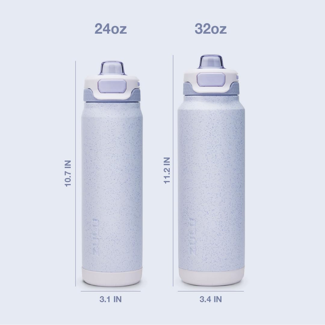 ZULU Powerfill Pro 24oz leak-proof locking lid during travel