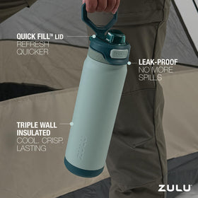 ZULU Powerfill Pro sip-spout for easy hydration during workouts.