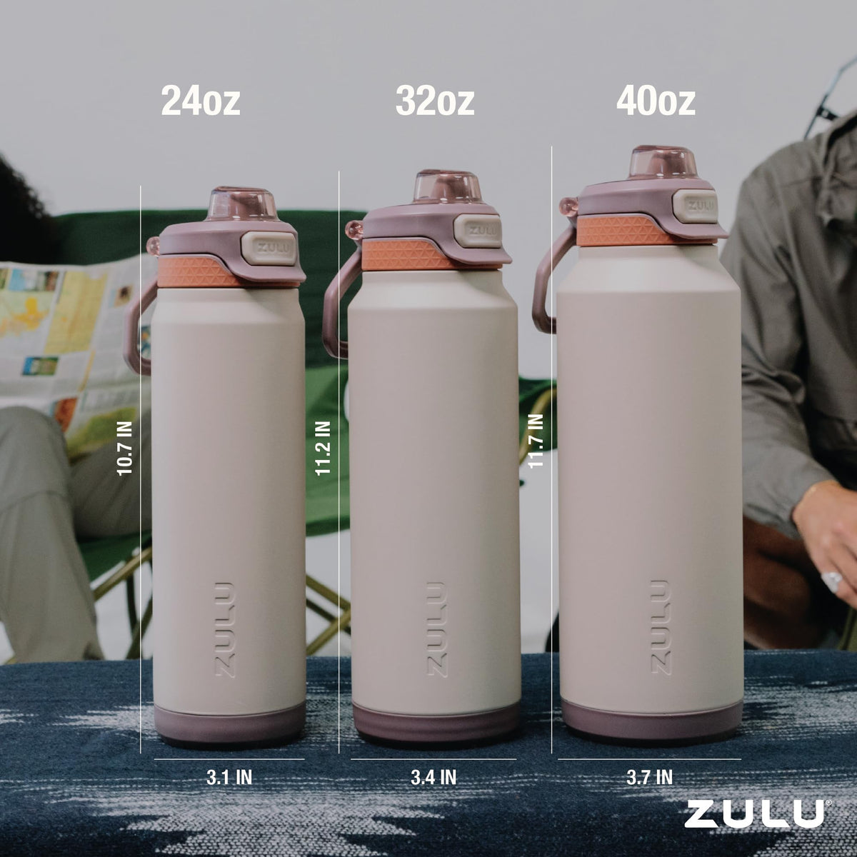 ZULU Powerfill Pro dishwasher-safe bottle with easy-clean design.