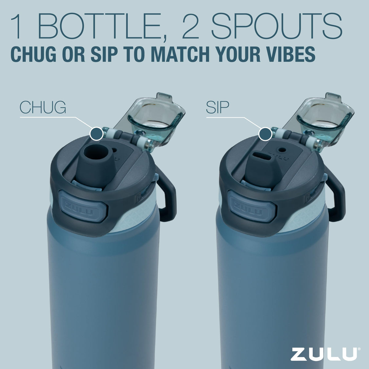 ZULU Powerfill Pro wide carry loop ready for travel and carry.