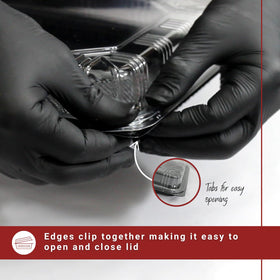 Zumart serving trays with lids on a buffet setup, keeps foods fresh and protected.