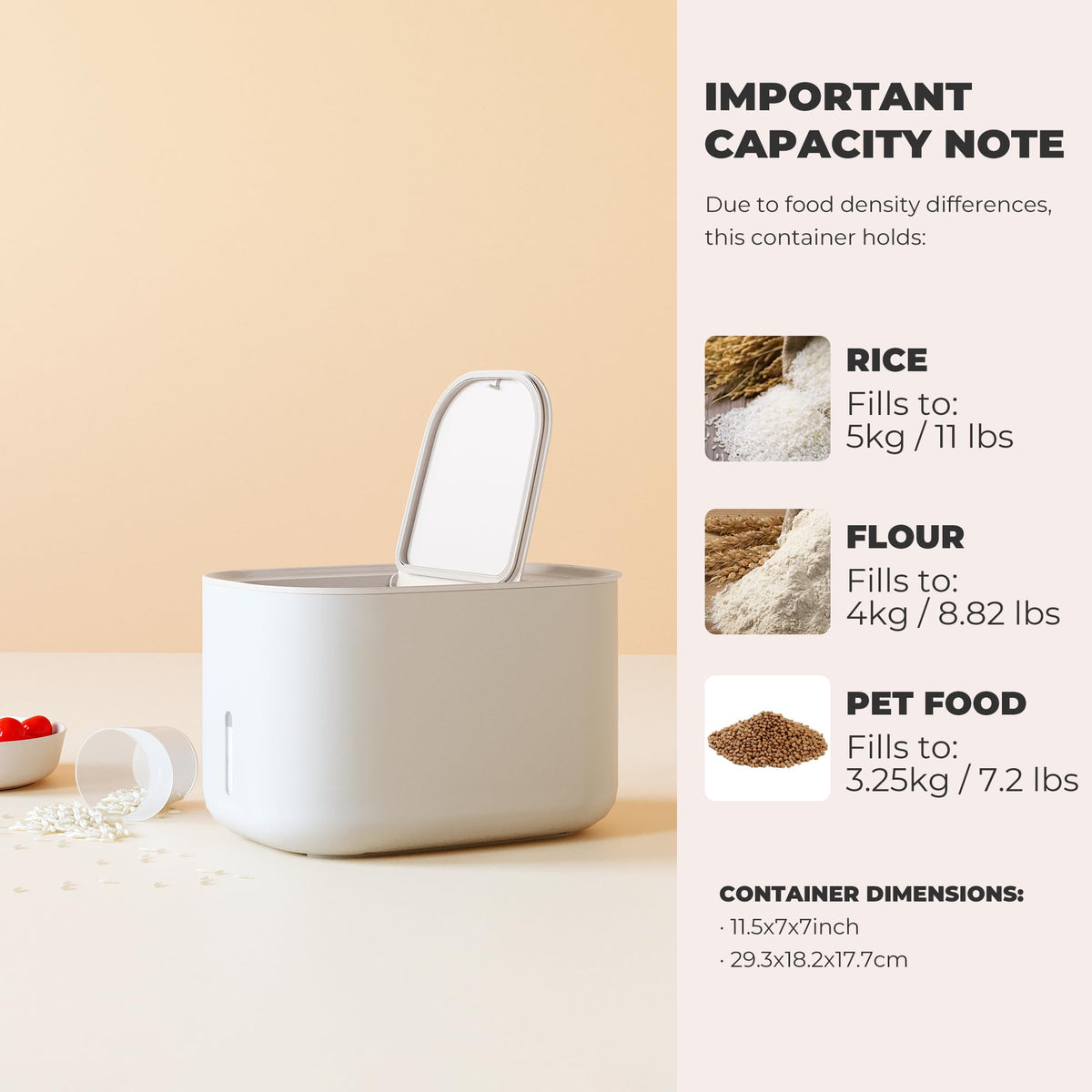 Zuutii storage bin includes a front viewing window to monitor contents.