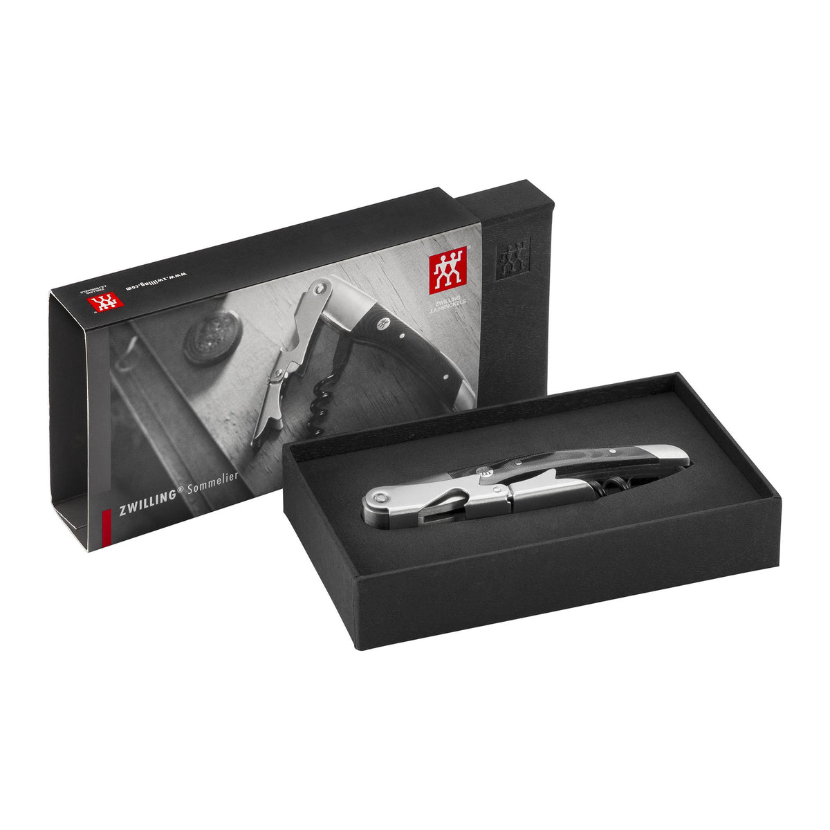 ZWILLING Sommelier foil cutter in action for clean foil removal