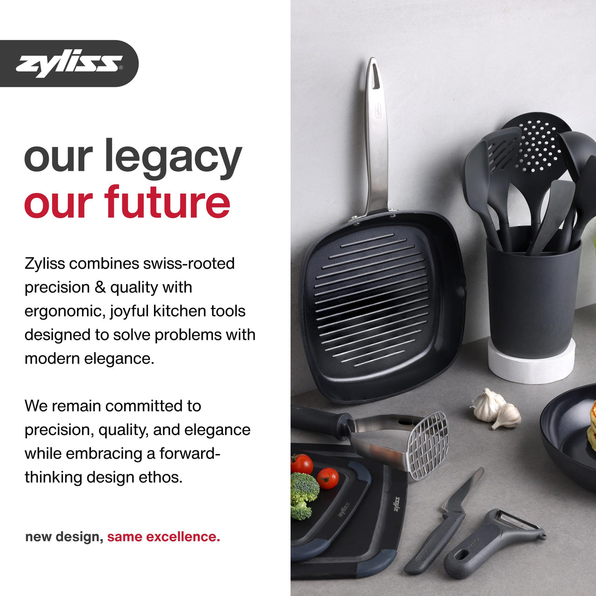 Zyliss safety blade guard ensures safe travel and storage.